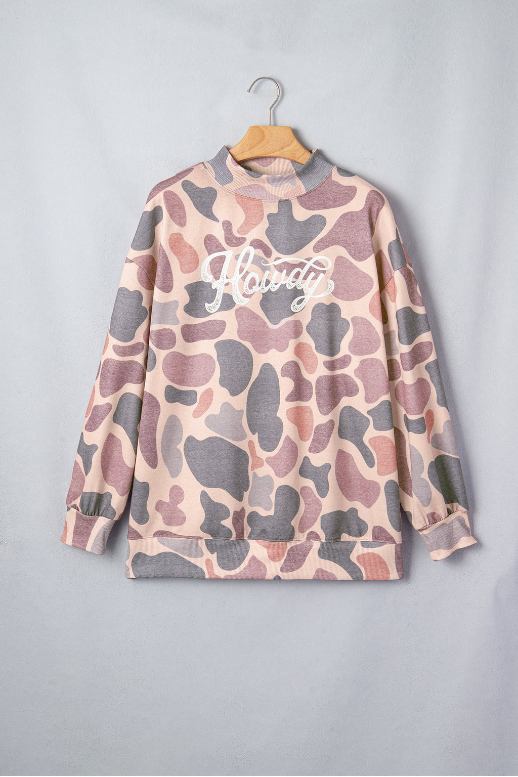 Western Howdy Camo Baggy Pullover Sweatshirt