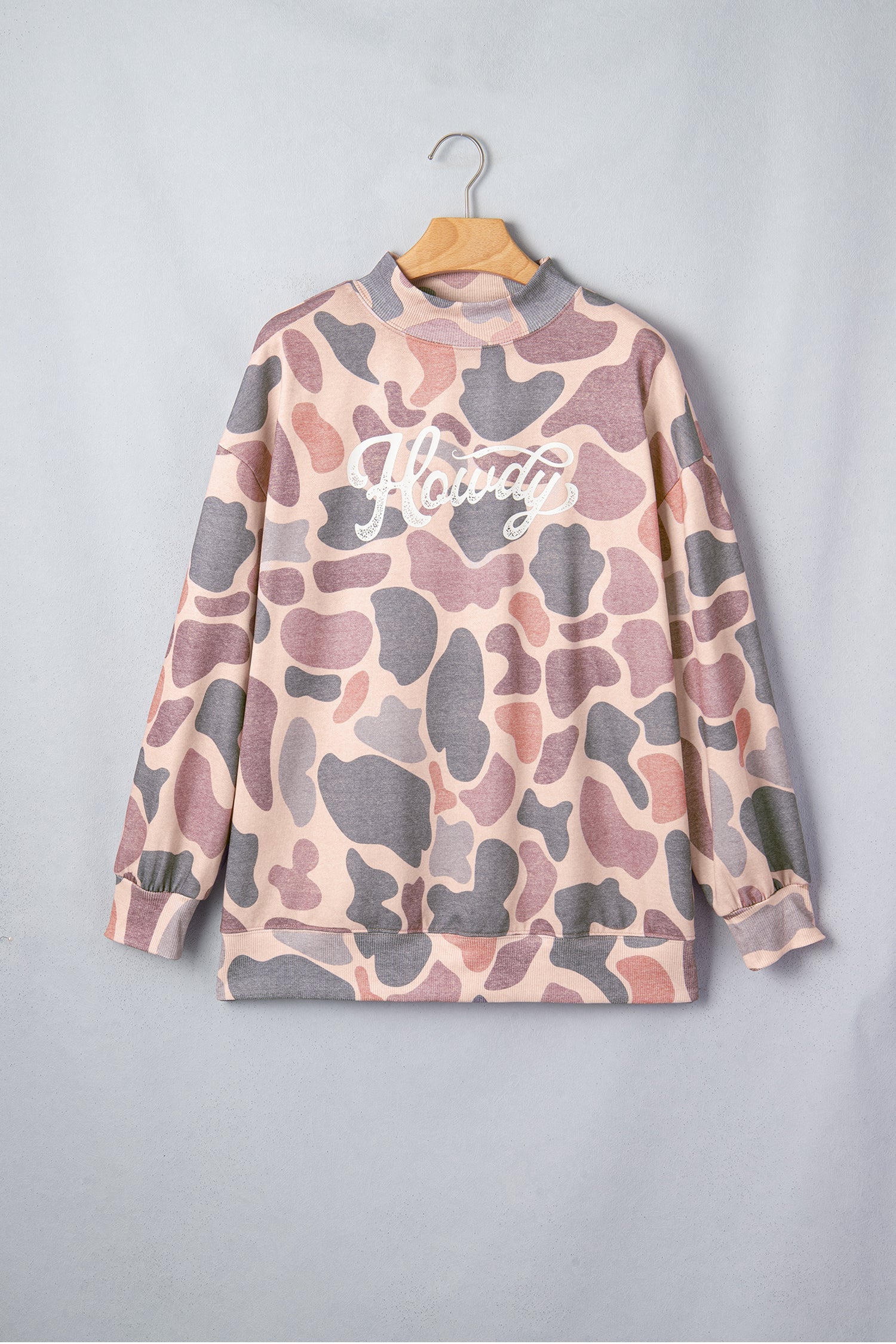 Western Howdy Camo Baggy Pullover Sweatshirt