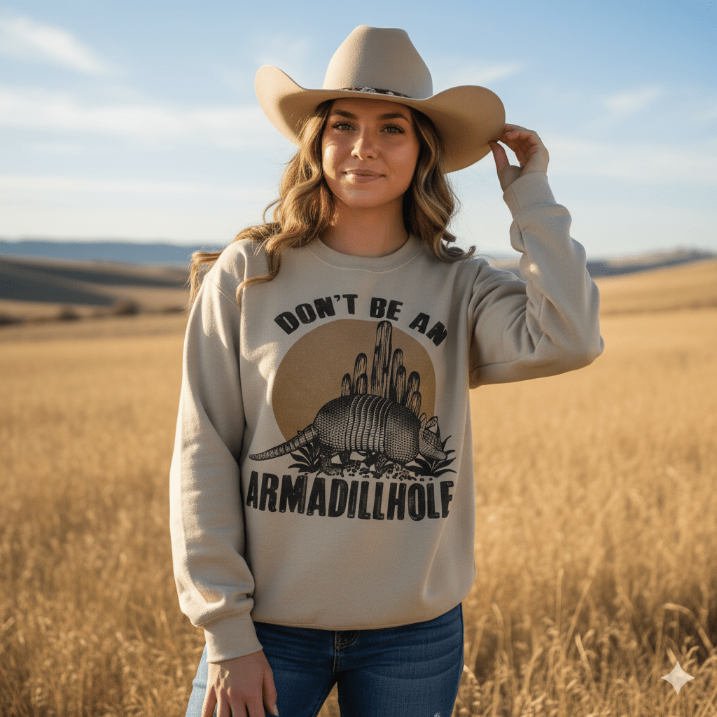 Don't Be An Armadillhole Graphic Sweatshirt