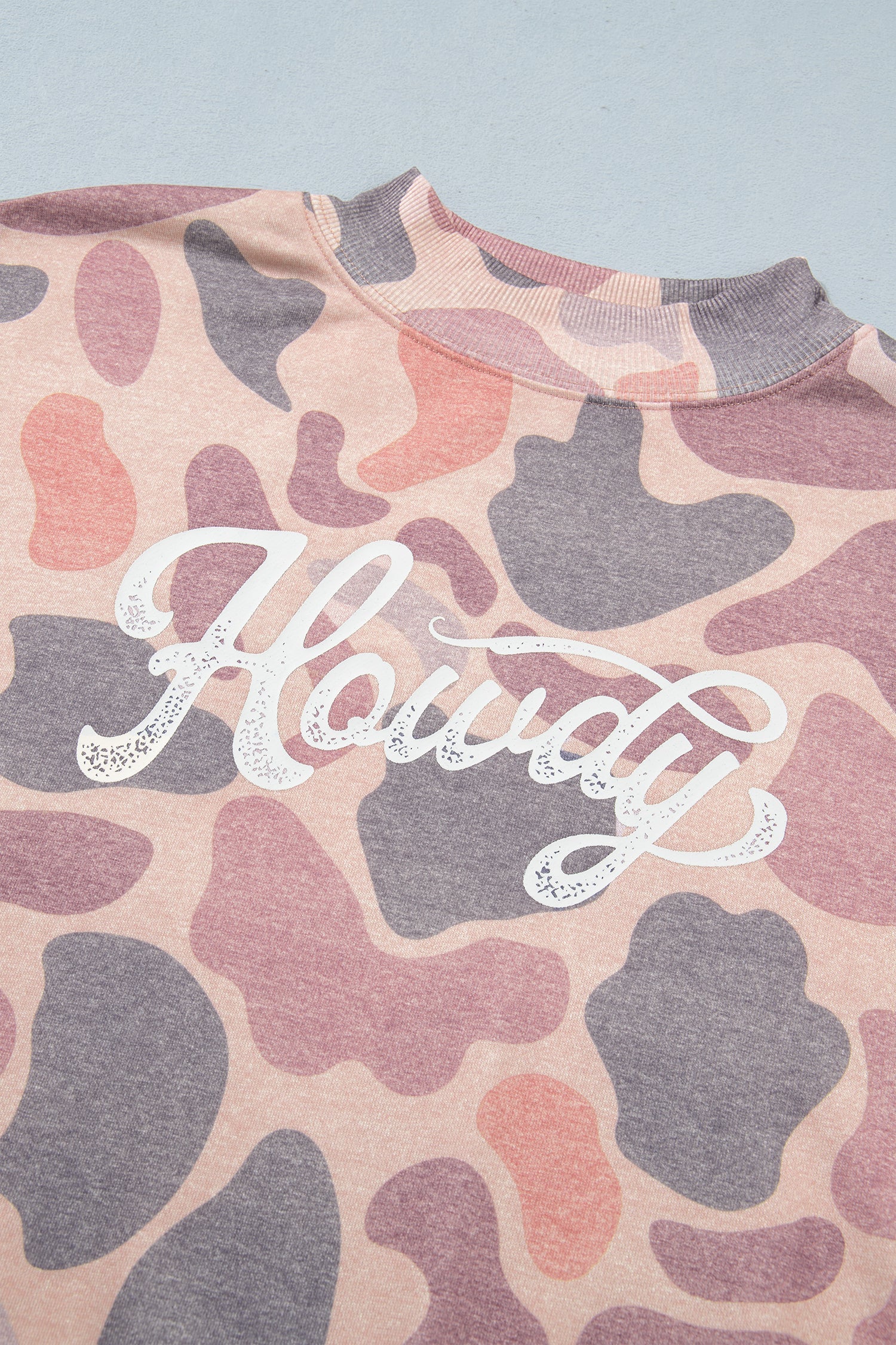 Western Howdy Camo Baggy Pullover Sweatshirt